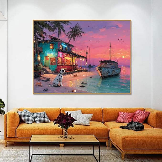 Diamond Art Kits for Adults Beginner, Beach DIY Landscape Painting Diamond - Image 4