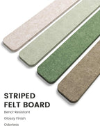 Fluxynara Cork Board Alternative Felt Strip Board 8-Pack 13"x2", Office Pin - Image 3