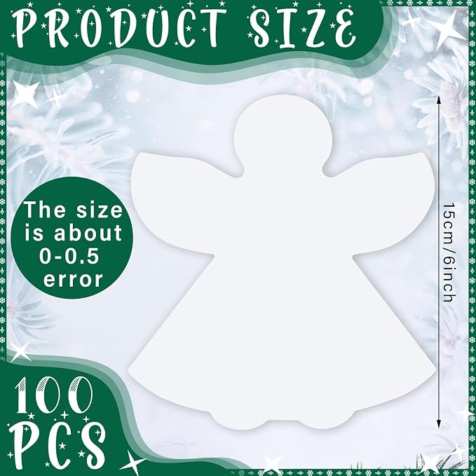 Qilery 100 Pcs Large Angel Cutouts - Image 2