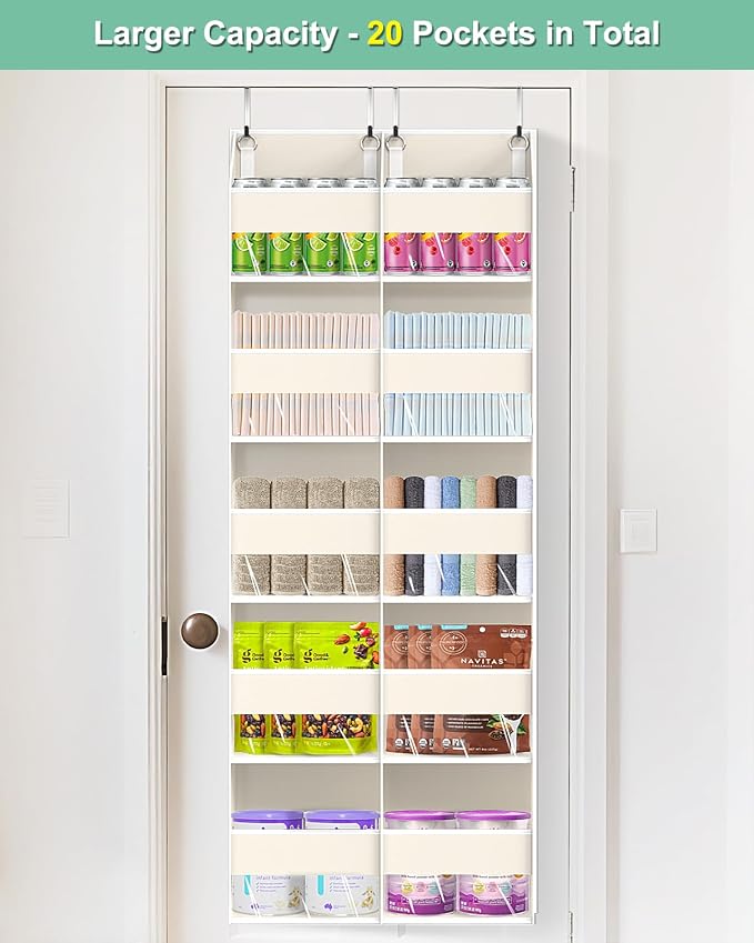 UVIAHOMI Heavy Duty Over The Door Organizer 5 Tiers, Extra Large Behind Door - Image 3