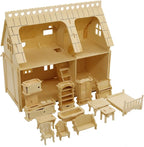 CUTEROOM 3D Wooden Puzzle House, DIY Dollhouse Miniature Kit by CUTEROOM