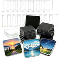 DIY Photo Fridge Magnet Kit, 25 Clear Acrylic Magnet Blanks by DMUPNICK