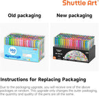 Shuttle Art 360 Pack Gel Pens Set, 180 Colors Gel Pen Set Plus 180 Color - Image 8