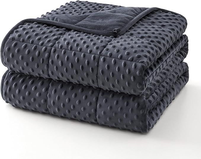 Topcee Weighted Blanket for Adults, Minky Dots Heavy Blanket for 110-130lbs by Topcee%E2%80%94ForYourGoodSleep