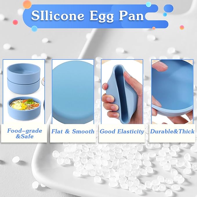 3Pcs ZHYEEDAA Silicone Egg Molds - Image 3