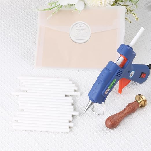 White Sealing Wax Sticks, WASOHLING 20Pcs Glue Gun Wax Seal Sticks - Image 3