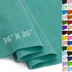 Teal Green Felt Fabric 36" X 36", 1.6mm Thick Soft and Durable Flexible Craft by FANOMMI