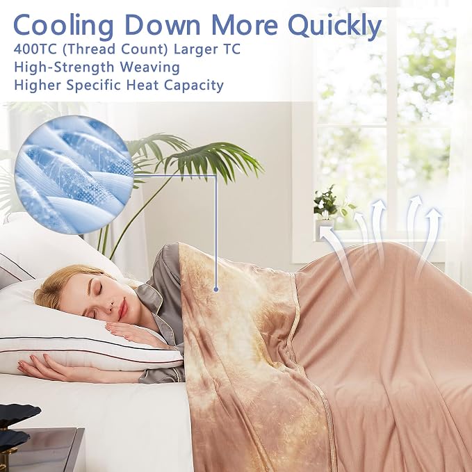Topcee Cooling Blankets for Hot Sleepers, Arc-Chill Q-Max >0.5 Cool Fiber - Image 4
