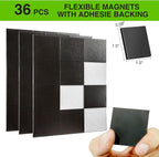 Magnetic Squares with Adhesive Backing, Pre-Cut Self Sticky Magnets as Back to - Image 3