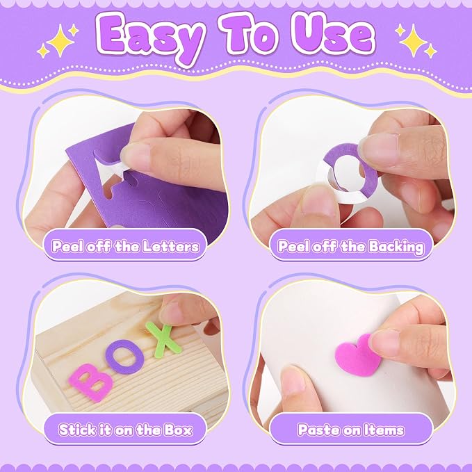 1328 PCS Foam Letter Stickers, Foam Alphabet Number Shape Stickers, Self - Image 4