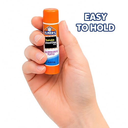 Elmer's Disappearing Purple School Glue Sticks, 7 Grams, Classroom Pack - Image 3