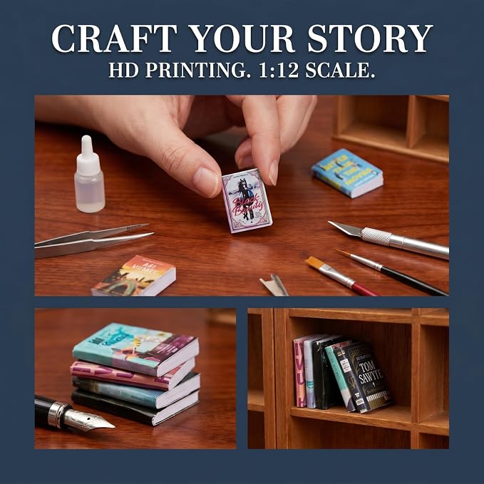 200Pcs Mini Books, Miniatures Book - Image 6