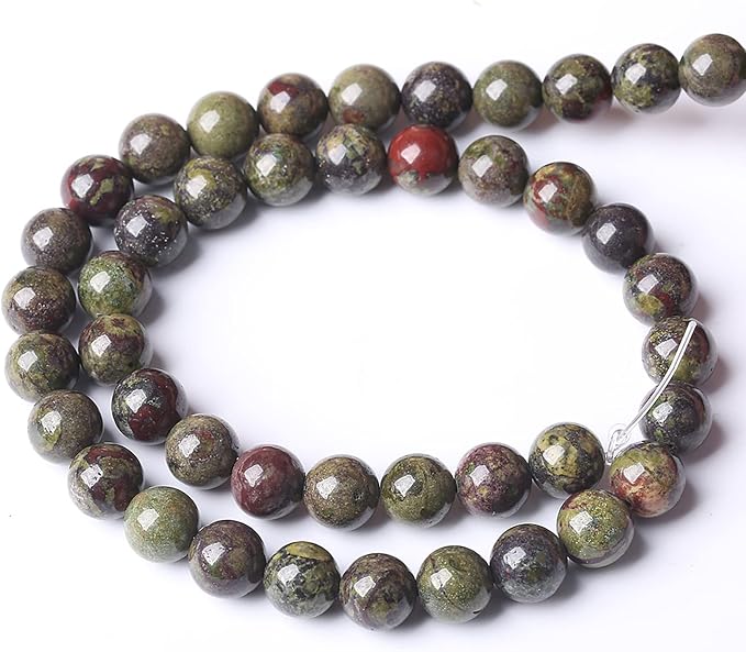 Natural Dragon Blood Jasper Beads Round Loose Energy Healing Stone Beads - Image 5