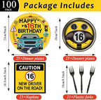 100 Pcs Drivers License 16th Birthday Party Decorations New Driver Car Plates - Image 2