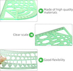 Circle Template, Digital Drawing Set, Geometric Drawings Stencils Rulers - Image 3
