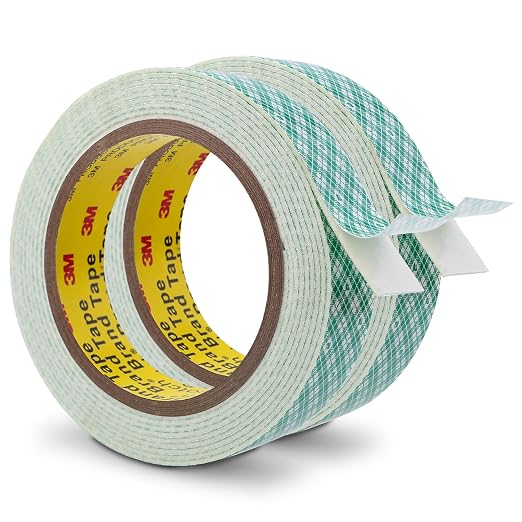 3M Double Sided Foam Tape 1" x 10Ft 2 Pack White | Double Coated Urethane by 3MFullRangeProducts