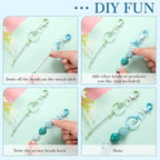 Tondiamo 12 Pcs Beadable Keychains Bars Bulk Blank Beaded Metal Keychain - Image 5