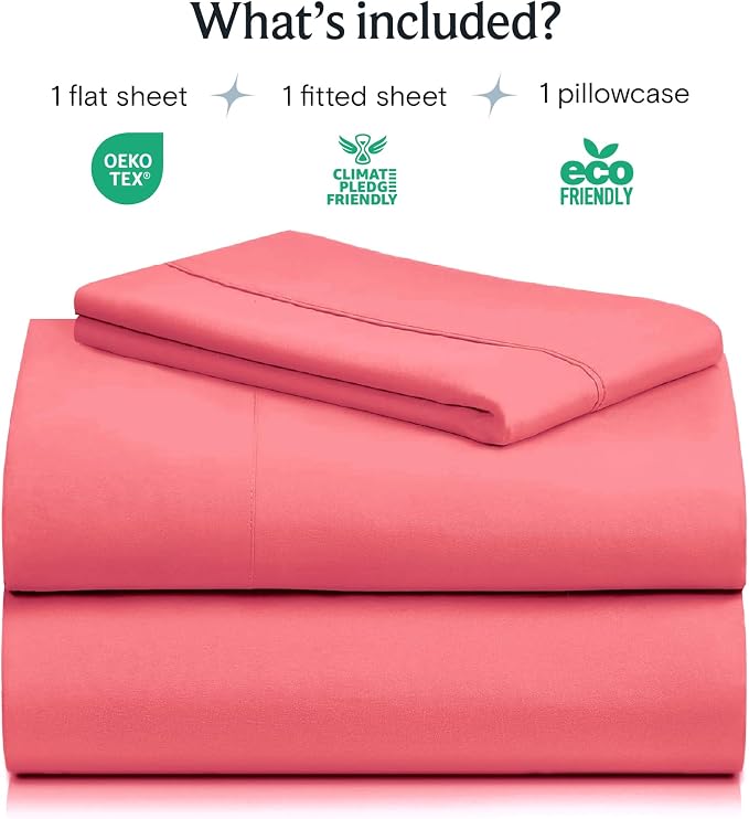 LuxClub 3 PC Twin XL Sheet Set, Deep Pockets Wrinkle Free Cooling Bed Sheets - Image 2
