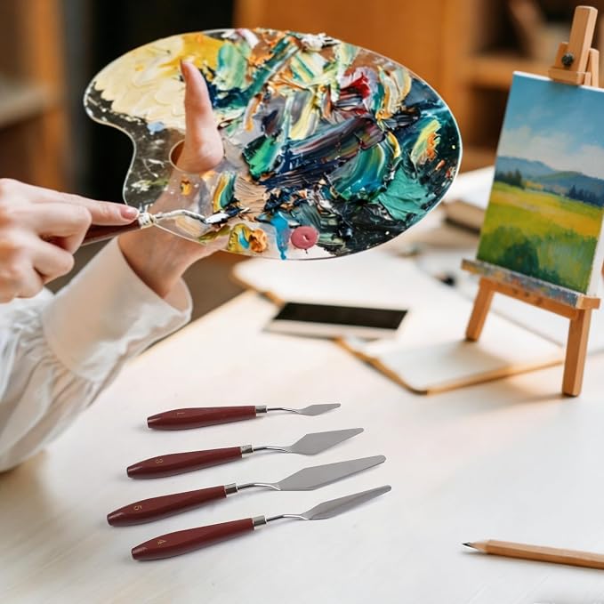 Phinus Pallet Knife 8P, Stainless Steel Palette Knife Set, Flexible Palette - Image 7