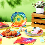 Zhehao 120 Pcs Disposable Paper Plates and Napkins Bulk Birthday Party - Image 6