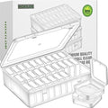 Bead Organizer Box, Craft Storage Box Features Hinged Lid and Labels, Mini Boxes by HOXILOB