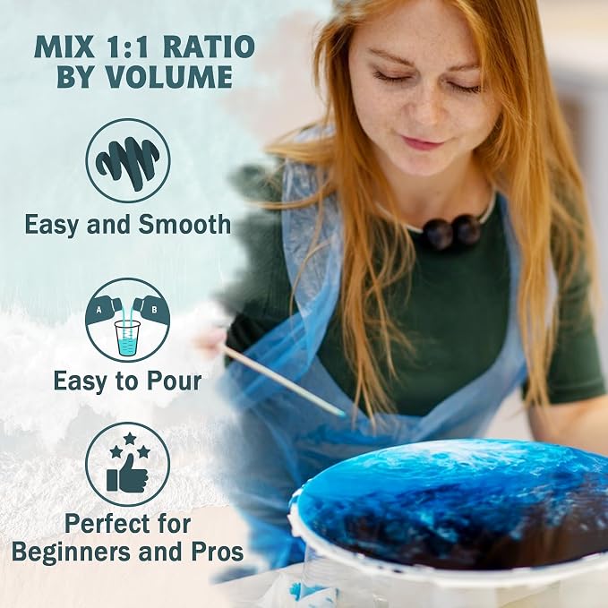 IGaiety Epoxy Resin 32 OZ, Epoxy Resin Kit, Crystal Clear Resin Not Yellowing - Image 5