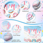 Pickmesh 400 Pcs Donut Themed Gender Reveal Party Supplies Include Boy or Girl - Image 3