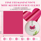 Tintnut Deep Ruby Permanent Vinyl 8 Sheets 12''x10'' Adhesive Vinyl | Solid - Image 2