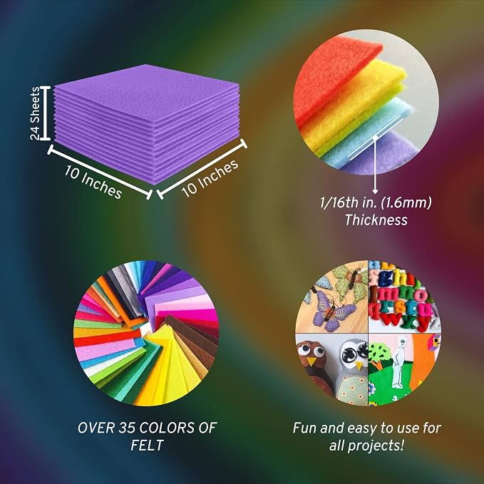 FabricLA Acrylic Felt Sheets for Crafts - Image 3