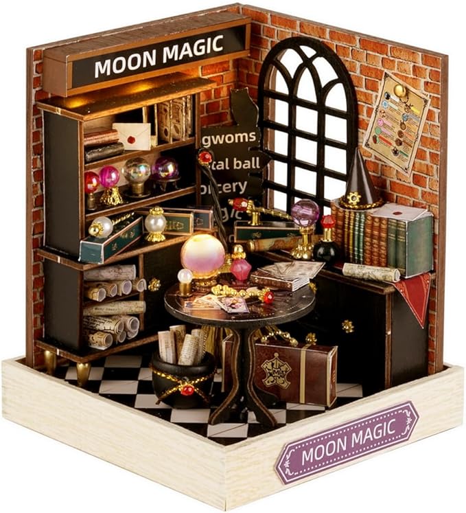 Miniature House Kit, CUTEROOM Tiny House Kit Wooden Dollhouse Kit Mini House by CUTEROOM