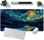 Misty Forest Desk Pad Mat Vincent Van Gogh XL Mouse Pad Gaming Playmat Large by YKJWW