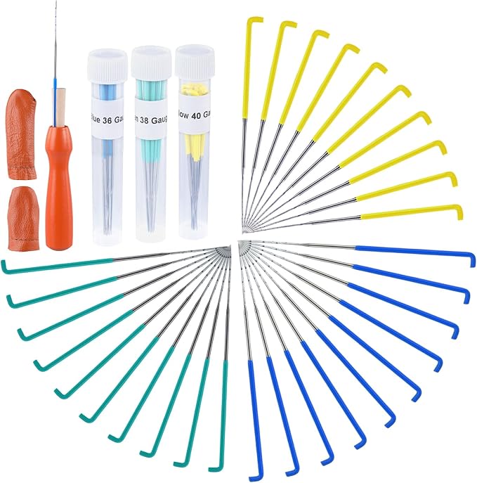 Mayboos 30 Pcs Wool Felting Needles, 3 Colors, 36-40 Gauge, Color Coded Tool Kit by Mayboos