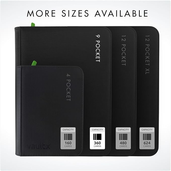 Vault X 9 Pocket Zip Binder, 360 Cards, Exo-Tec Material, 20 Side-Loading Pages - Image 8