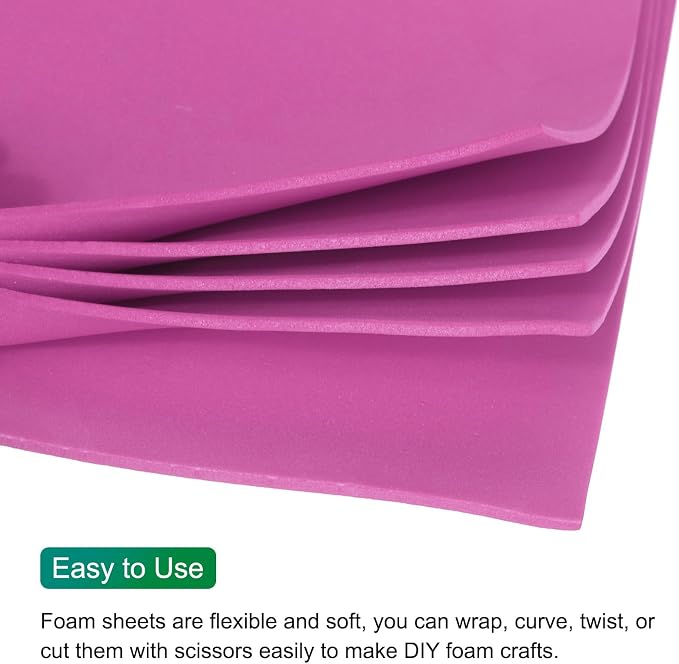 MECCANIXITY EVA Foam Sheets Rose Red 35.4 Inch x 19.7 Inch 2mm Thick Crafts - Image 3