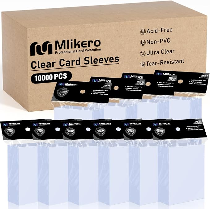 Mlikero 10000 Count Card Sleeves, Polypropylene, Fit by Mlikero