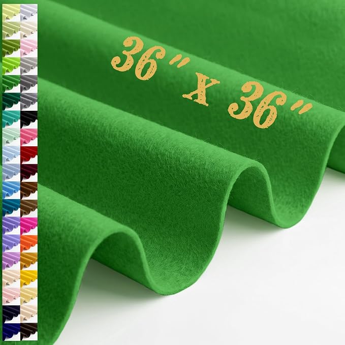 Large Felt Fabric Sheet 36 x 36 Inch, 1.6mm Thick | Soft nonwoven felt by MIGLORIA