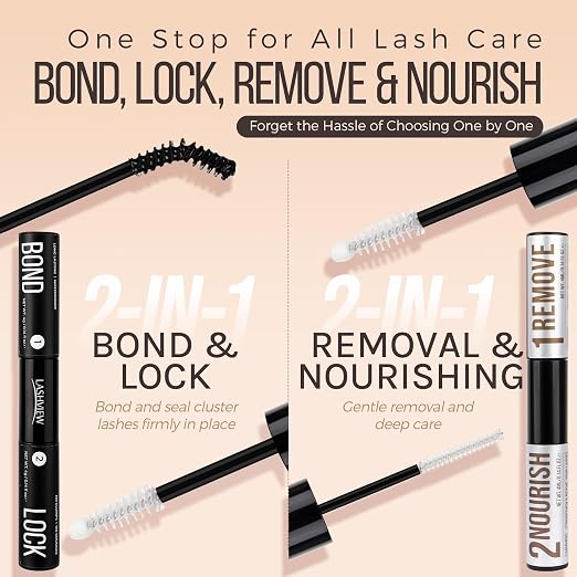 LASHVIEW Lash Bond and Seal & Lash Reomver and Conditioner Kit, Hold on 7-Day+ - Image 2