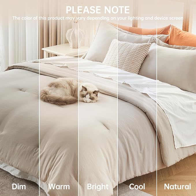 MUXHOMO Queen Comforter Set, All Season Ultra Soft Down Alternative Bedding - Image 9