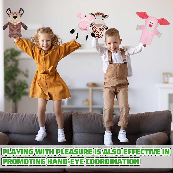 Hiboom 20 Pieces Animal Hand Puppets Kids Hand Puppets - Image 4