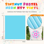 Tintnut Light Blue Neon Heat Transfer Vinyl, easy cut & weed, stretch washable - Image 4