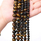 Yellow Blue Tiger Eye Beads Natural Stone Round Loose Beads Energy Gemstone - Image 6