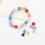 100pcs Colorful Paw Print Polymer Clay 10mm Spacer Beads - Image 2