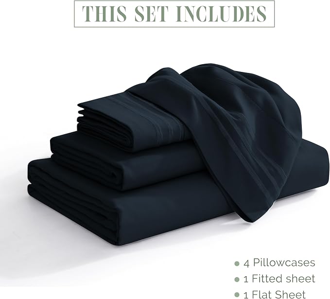 Elegant Comfort Luxurious 1500 Premium Hotel Quality Microfiber 4-Piece Sheet - Image 3