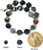 42pcs Natural Indian Agate Stone Beads - Image 2