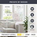 Rainbow Floral Light Effects Window Privacy Film by Artscape - Image 3