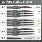 Golden Maple Miniature Paint Brushes Drybrush-10pcs Model Detail Paint Brush Set - Image 7