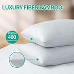 Bamboo Viscose Zippered Pillow Cases Queen Size Set of 2, 400 Thread Count - Image 6