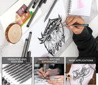 Brusarth Precision Black Micro-Pen Fineliner Ink Pens, Waterproof Archival Ink - Image 3