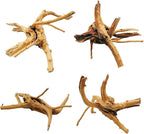 Hamiledyi 4PCS Driftwood for Aquarium 8-10in Natural Spider Wood Reptile by Hamiledyi