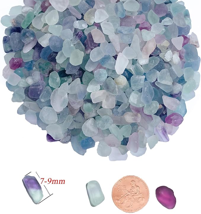 1 LB Small Crystals Rocks, Tumbled Chips Stone, Natural Quartz Crystals - Image 2